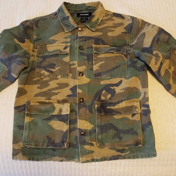 Men KINDRED Canvas Camo Jacket Large NEW - Picture 1 of 3